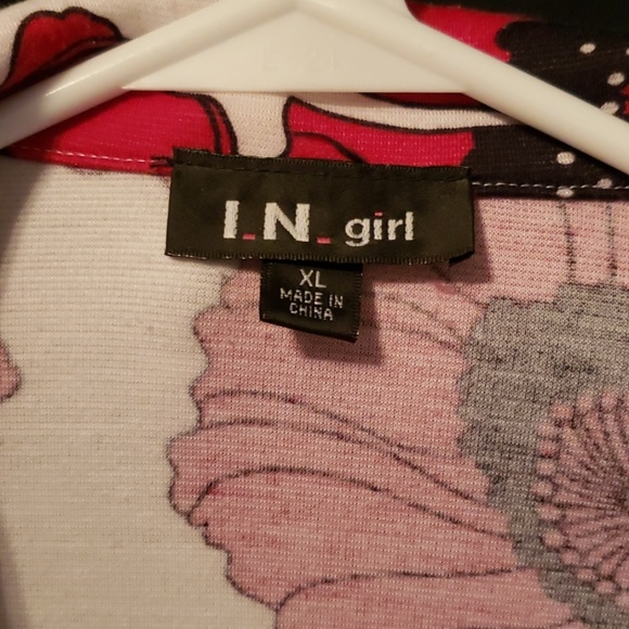 Red flowery Blazer - Picture 3 of 5